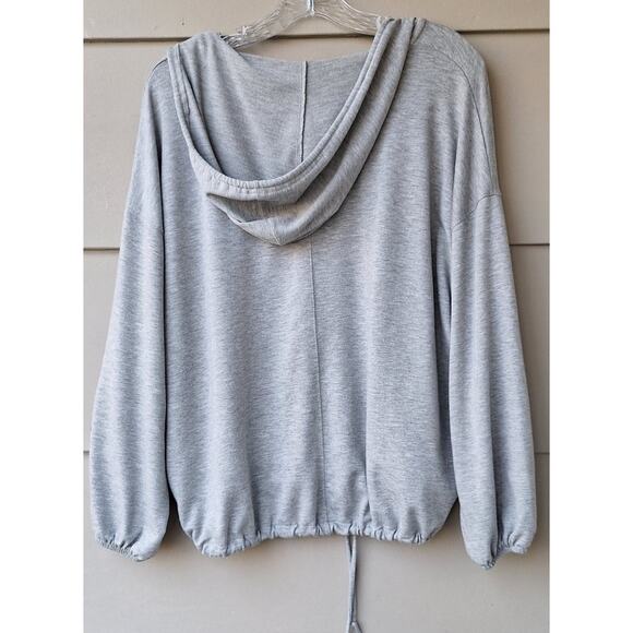 Aerie Lightweight Casual Hoodie Sweatshirt Heather Gray Oversized S Minimalist - Picture 3 of 8